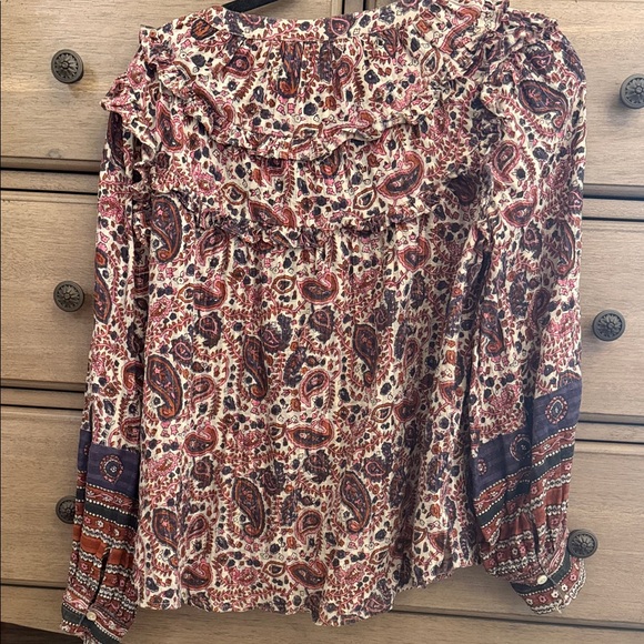 Cleobella Multicolor Paisley Ruffle Top - Picture 3 of 3